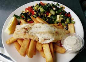 Fish Tank, Brighton, fish and chips, salad