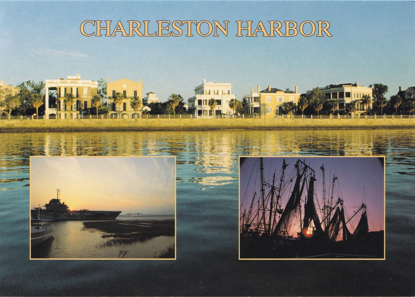 Love of Postcards Charleston Harbor