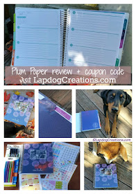 plum paper planner and dogs