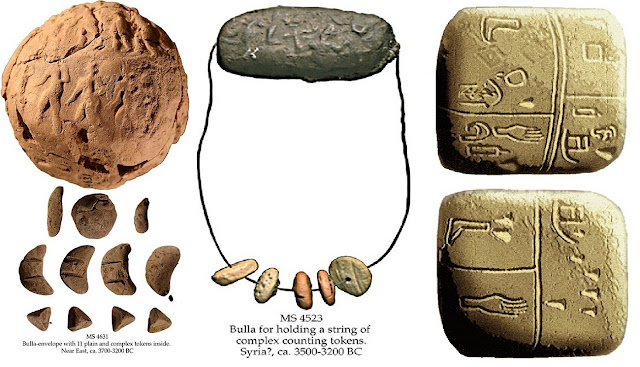 Конверт – булла 3700г. до н.э.  Конверт- булла 3500г. до н.э.  Хозяйственна табличка из Киша 3500г. до н.э.