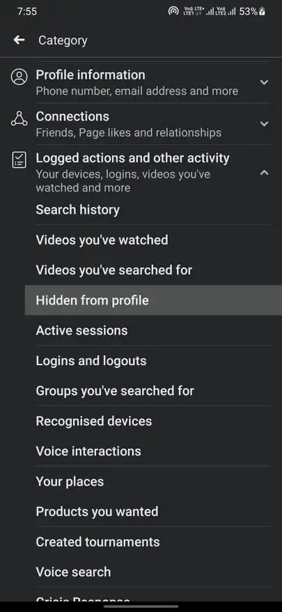 Posts from the hided option