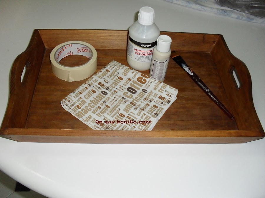 Decorar bandeja para el café