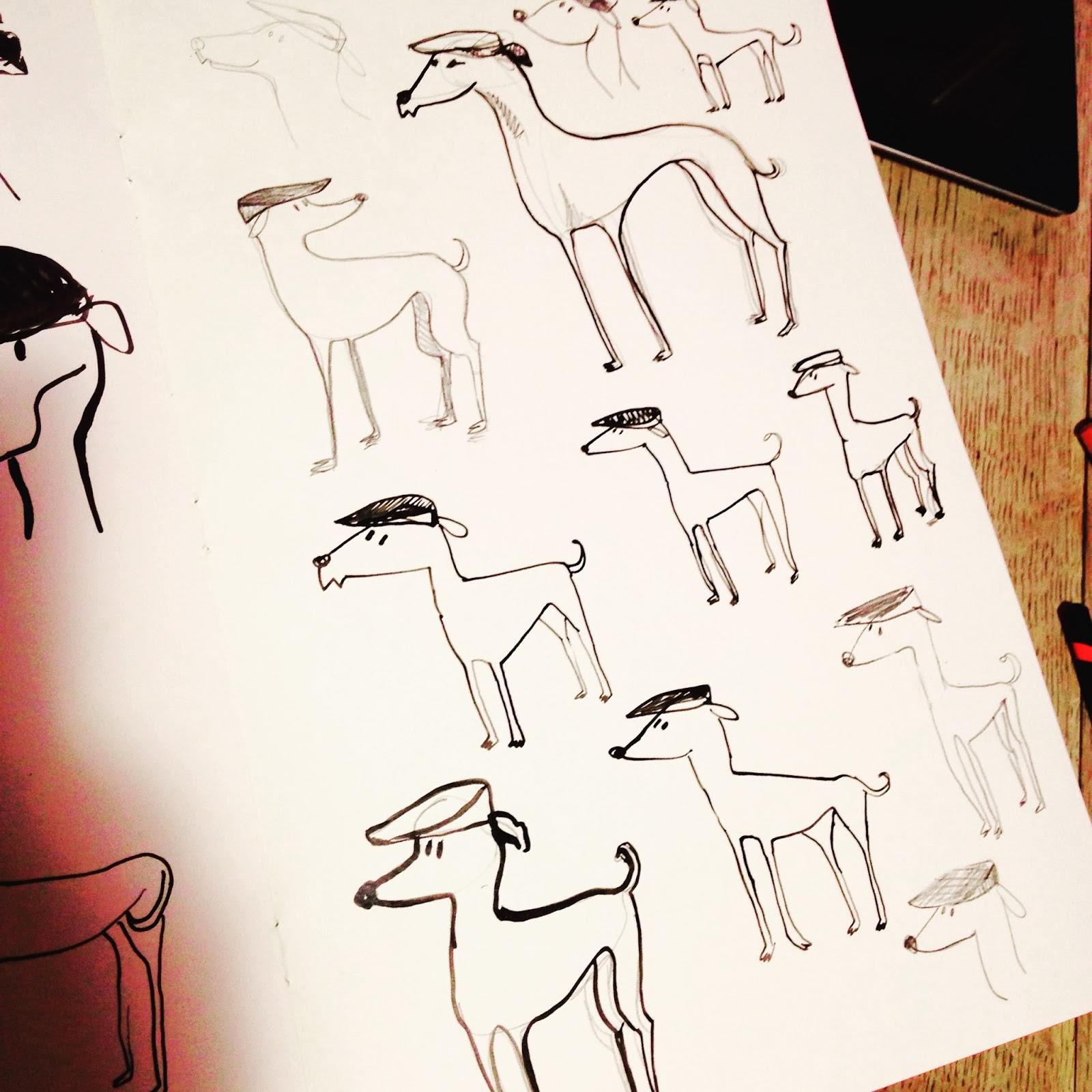 Creative Fox Flat Cap and Whippet Logo