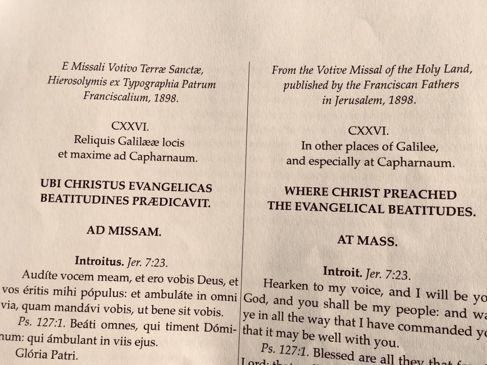 Keeping the Votive Mass Alive in the Holy Land Liturgical Arts Journal