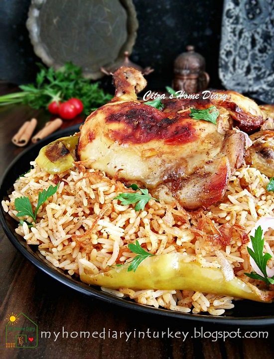 Chicken Biryani Rice, simple recipe with step by step photo and video. | Çitra's Home Diary. #nasibriyani #biryaniricerecipe #chickenrecipe #internationalrecipe #dinneridea #cookingvideo