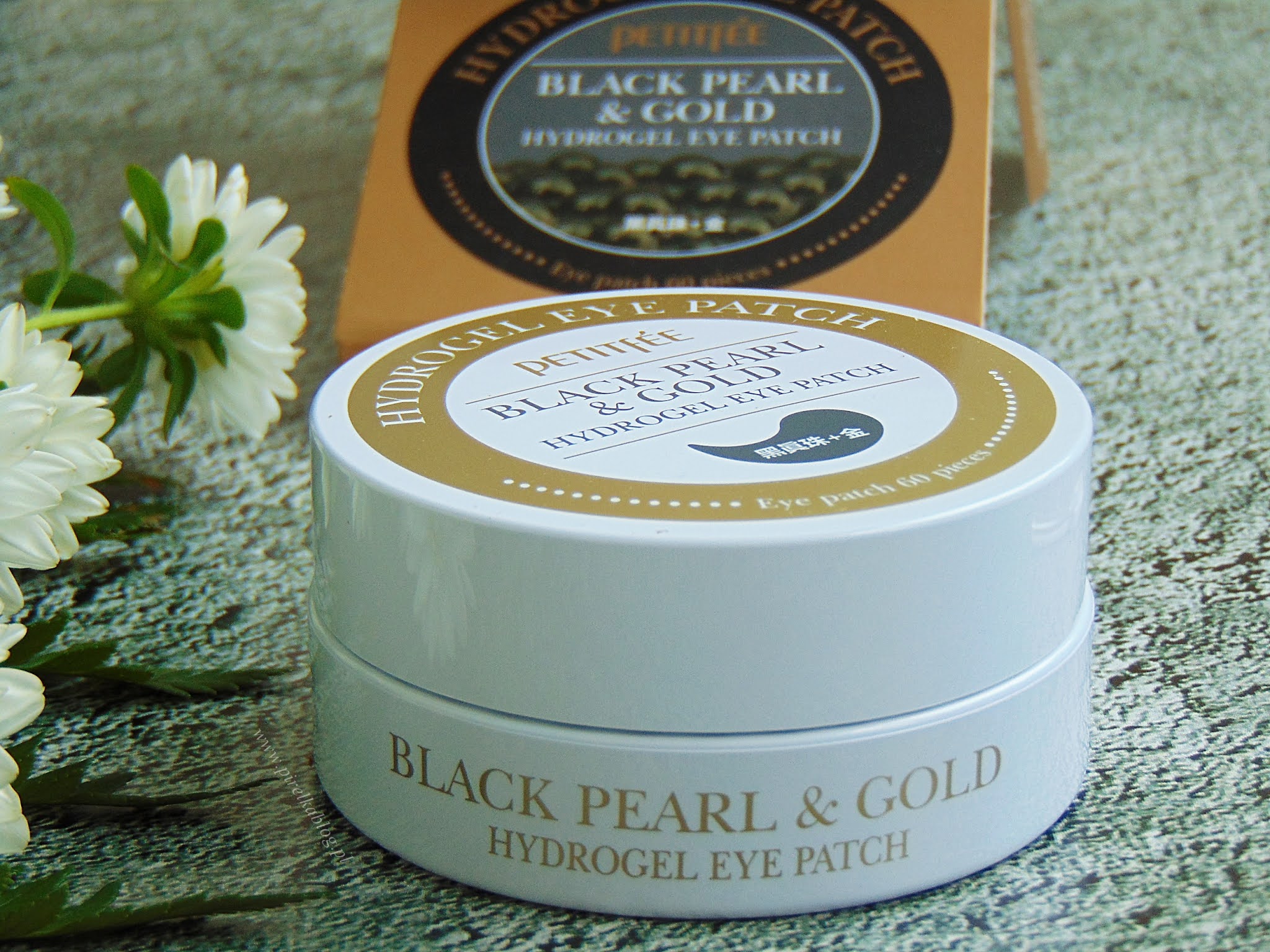 Petitfee - Black Pearl & Gold Eye Patch - Hydrożelowe Płatki pod Oczy