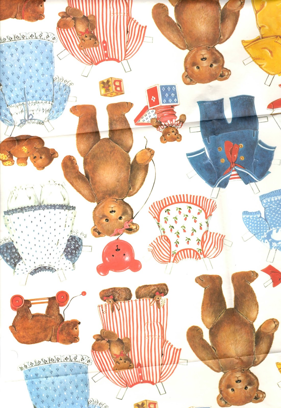 teddy bear wrapping paper
