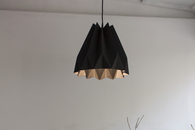 可水洗牛皮紙摺紙吊燈 Origami Paper Lamp