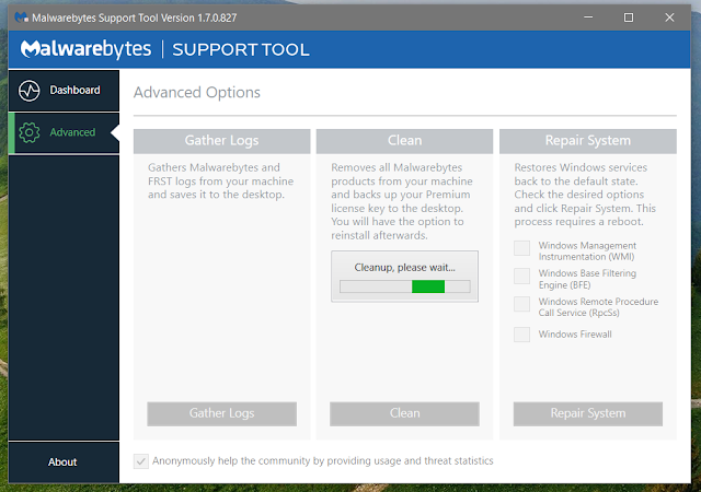 Malwarebytes Support Tool