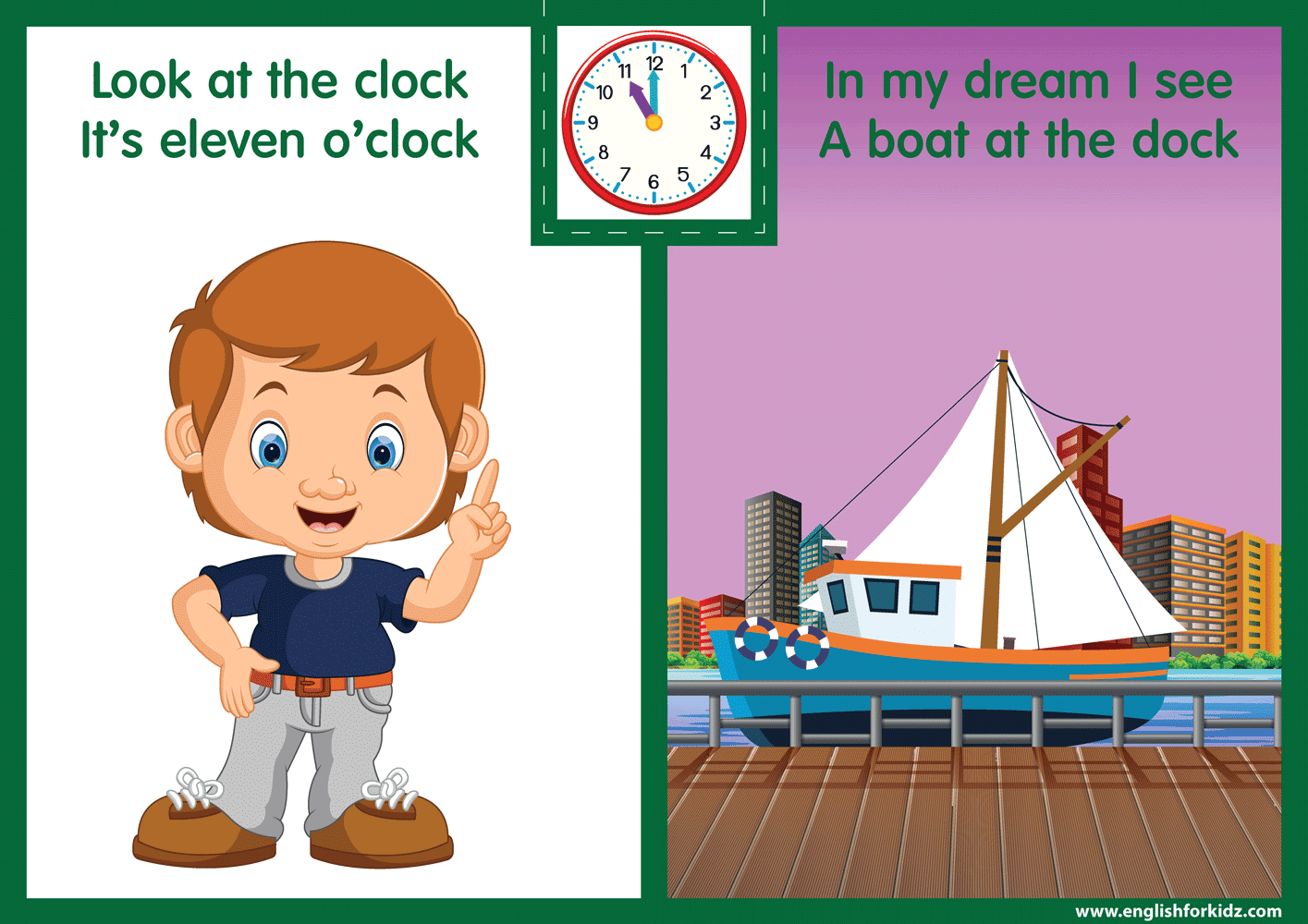 Telling Time on Clock RhymeBased Worksheets