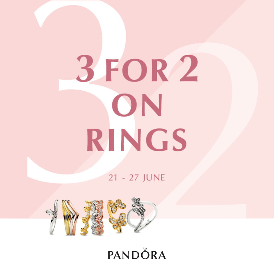 Manila Shopper Pandora 3 For 2 on Rings Promo June 2019