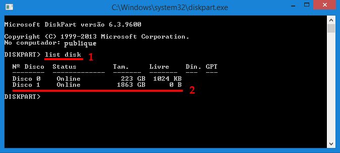 Formatar HD em 2 minutos usando Diskpart / CMD