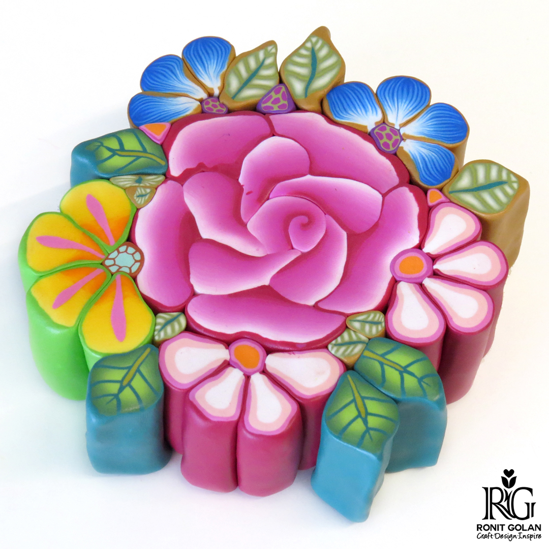 Ronit Golan Polymer Clay Joy Inspire to Create Flower Bouquet cane