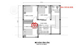Bản vẽ mẫu nhà cấp 4 có gác lửng thiết kế hiện đại mái thái - Mã số BT1011 - Ảnh 1