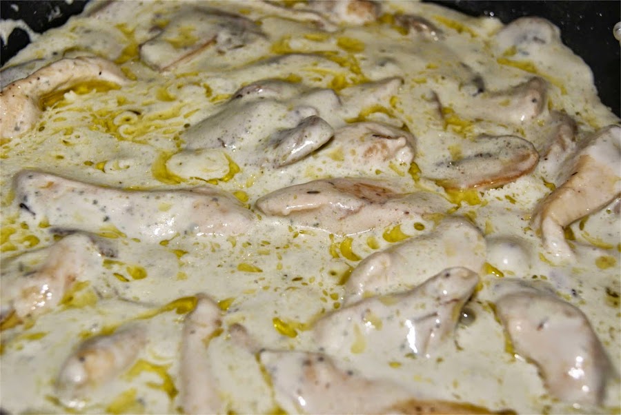 Pollo con setas paso 3