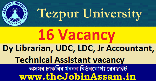 Tezpur University Recruitment 2021