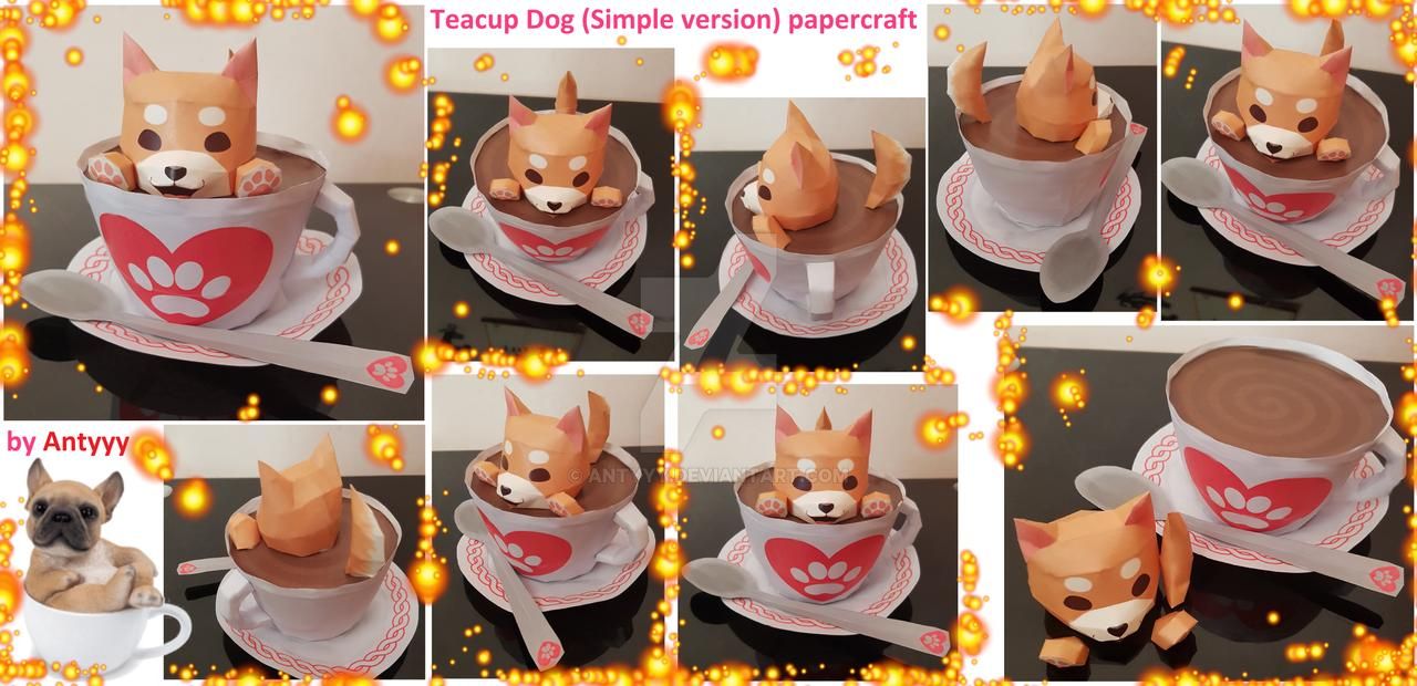 Antyyy's Papercrafts Teacup Dog (Simple version) built papercraft