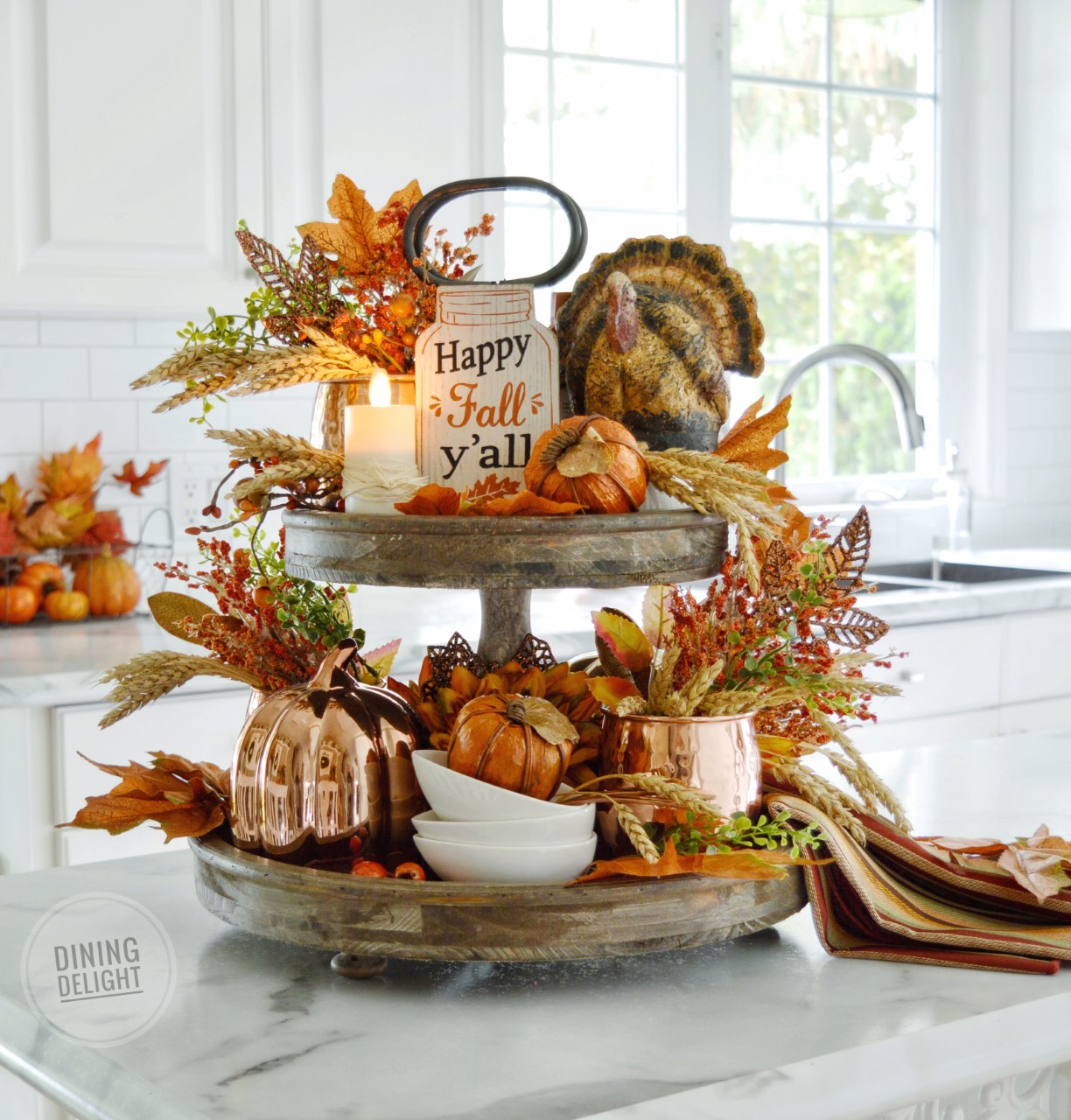 Dining Delight Tiered Tray Decor for Fall and Halloween