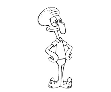 #3 Squidward Coloring Page
