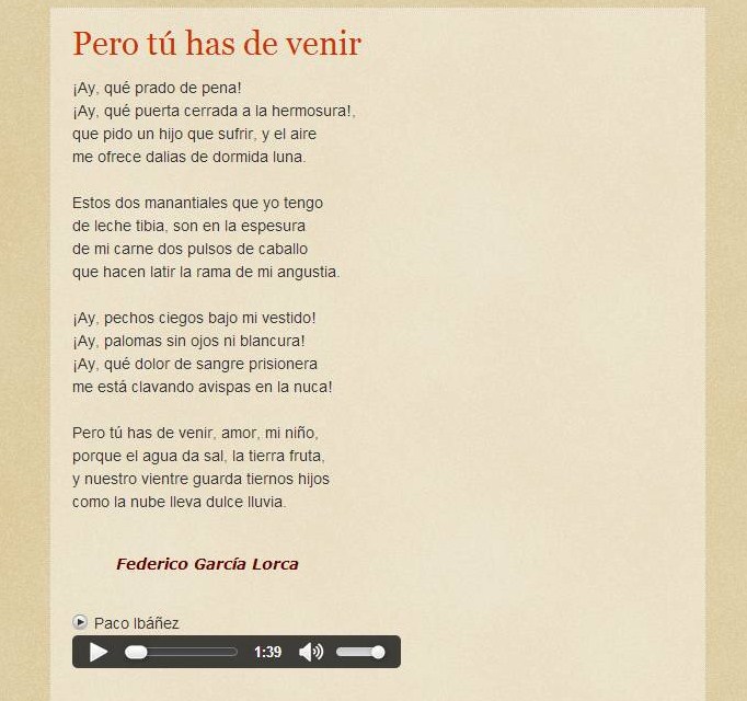 Punto de encuentro 6º de Primaria Tema 2 Antología poética multimedia.