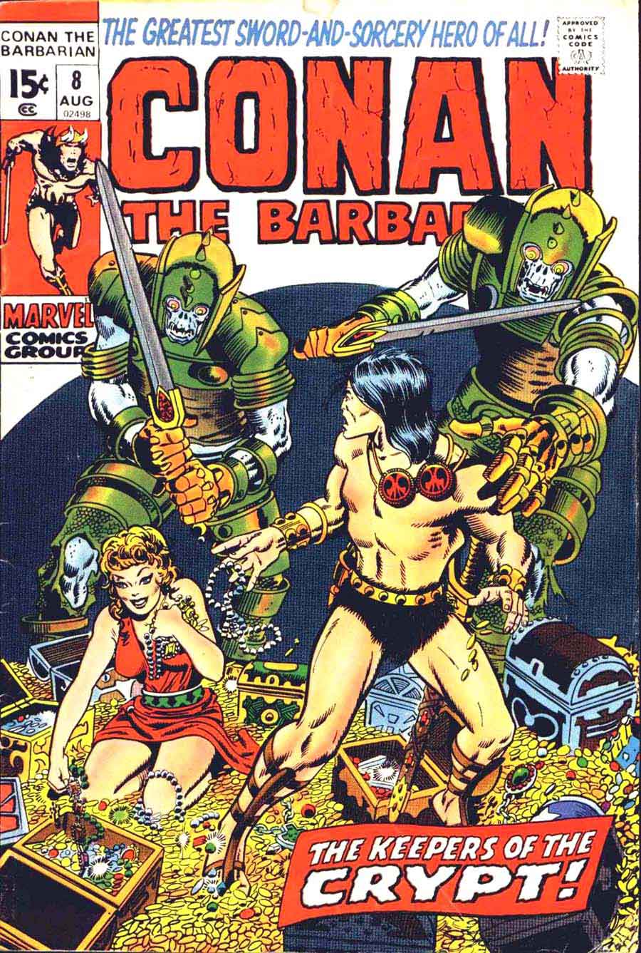 Conan the Barbarian v1 #8 marvel comic book cover art by Barry Windsor Smith