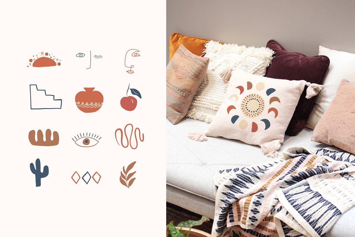 Abstract Prints Shapes Graphics Vol.2 (PNG, EPS, AI)