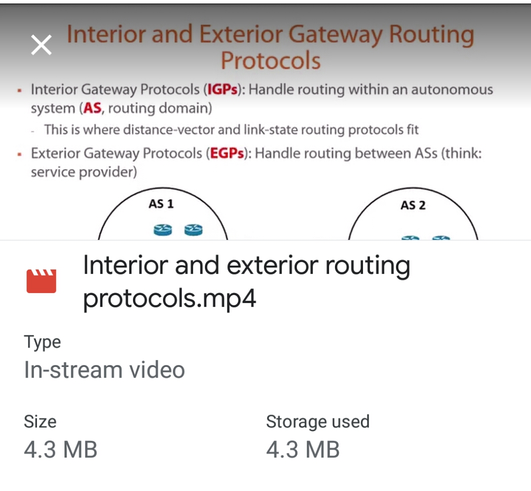 Interior and exterior routing protocols.