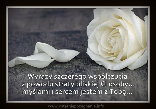 Wyrazy współczucia tekst