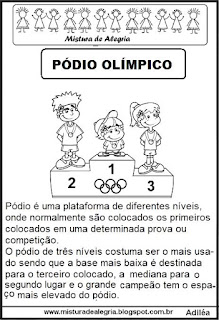 Pódio olímpico - texto informativo