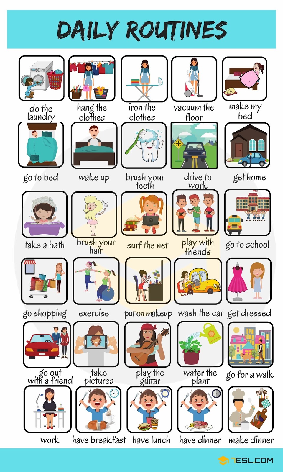 English 1 Daily Routines