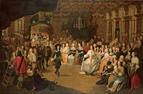 Hieronymus Janssens, Charles II Dancing at a Ball at Court, c. 1660, oil on canvas : 140 × 214 cm. London, The Royal Collection, RCIN 00525.