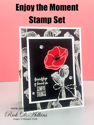 Sneak Peek of the Enjoy the Moments Stamp Set from the 2021 Stampin' Up! January-June Mini Catalog.  Project for The Spot Challenge #142