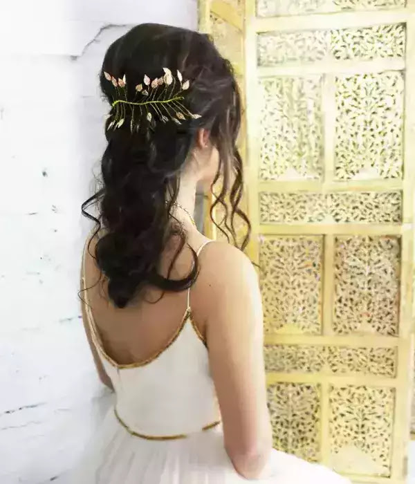 Pic/accessoire/épingle/bijou Cheveux p robe Mariée/Mariage Jaune/Cristal fleur 