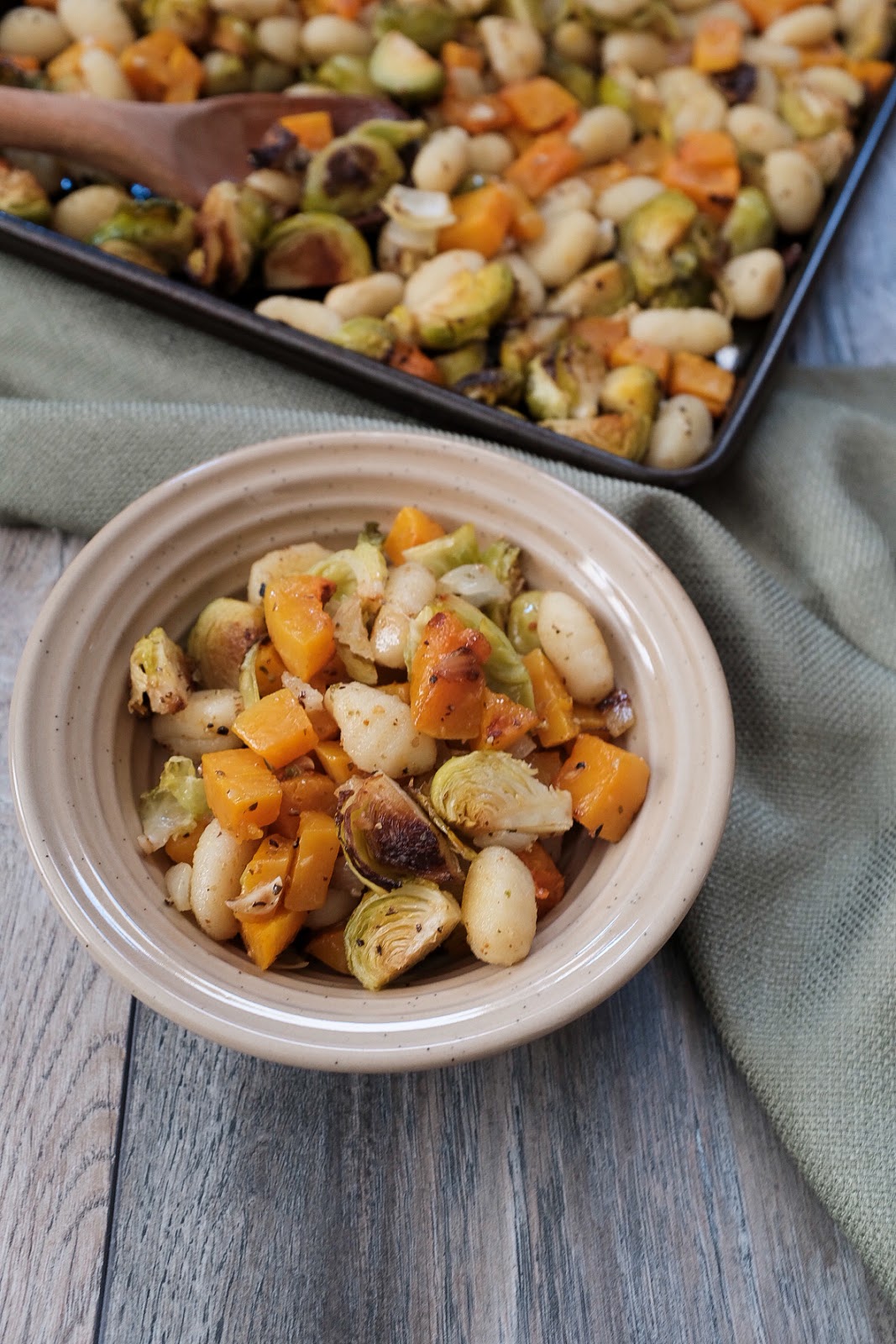 Sheet Pan Gnocchi with Brussels + Butternut Local Food Rocks