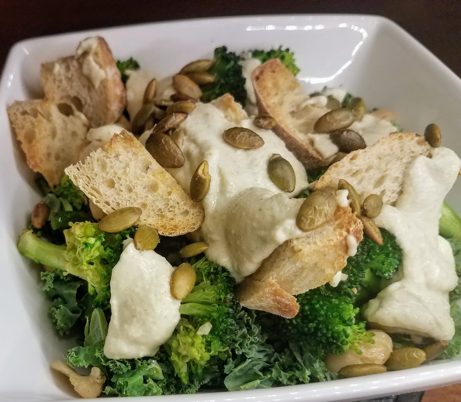 Broccoli + Kale Caesar