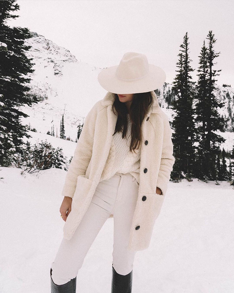 Style File | Mini Trend: Fluffy White Coats for Cosy Winter Days