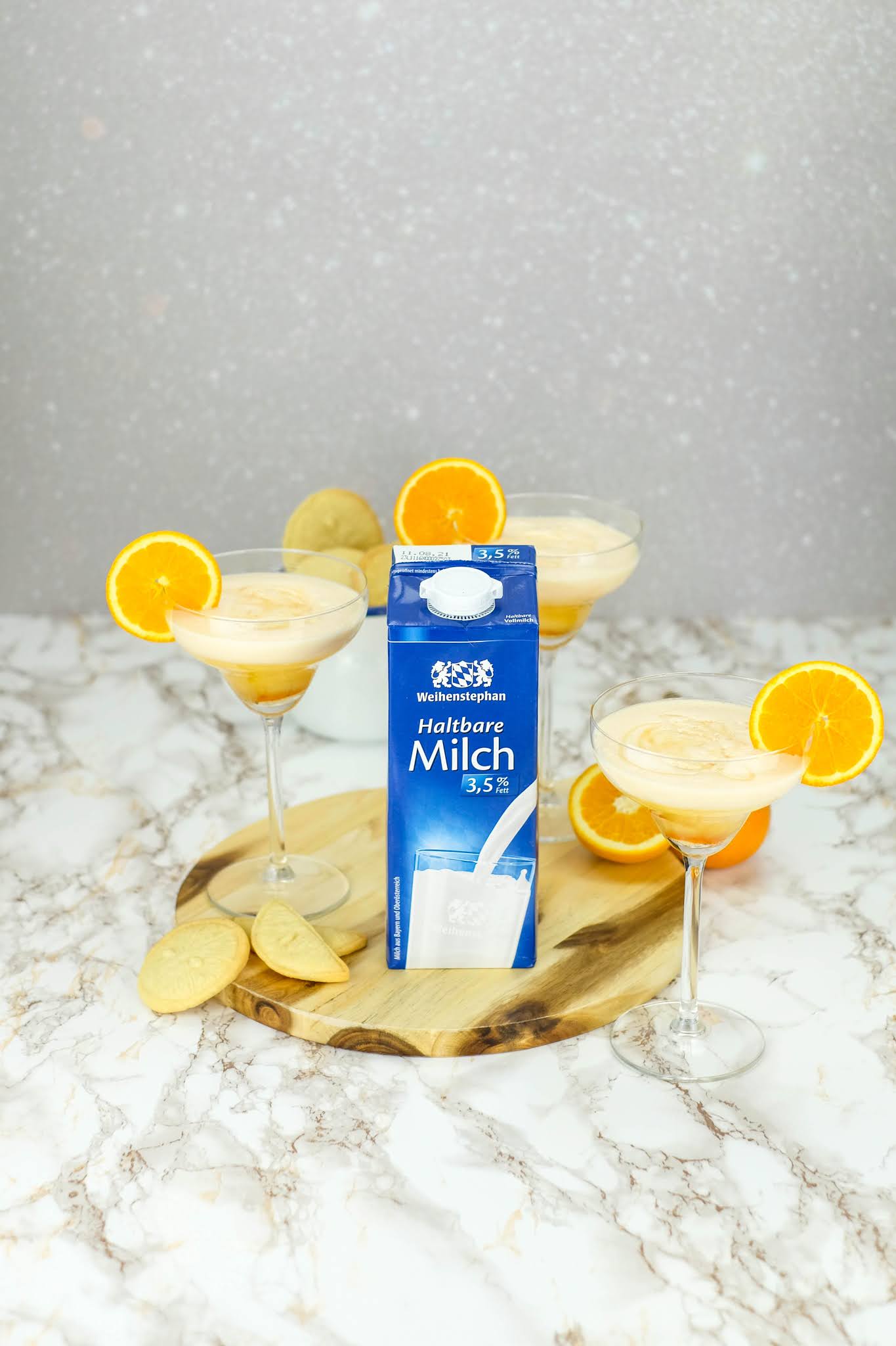 Orangen Mocktail mit Milch-Orangen Crackern | Marion&amp;#39;s Kaffeeklatsch