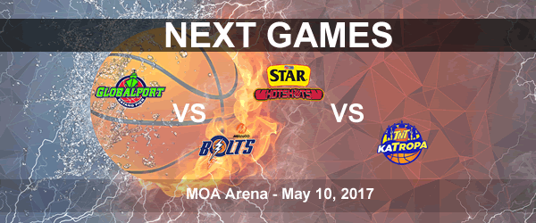 List of PBA Game(s) Wednesday May 10, 2017 @ MOA Arena List of PBA Game(s) Wednesday May 10, 2017 @ MOA Arena