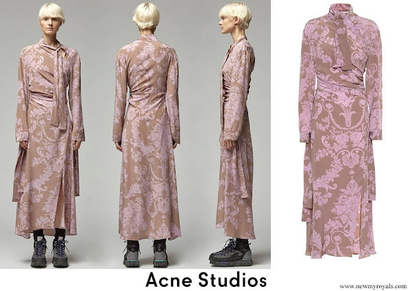 Crown Princess Victoria wore ACNE STUDIOS Danouck Print Dress