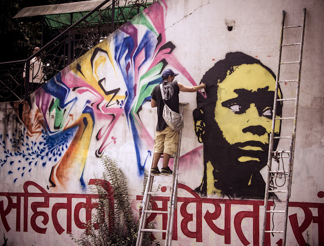 street art by stinkfish in nepal 4