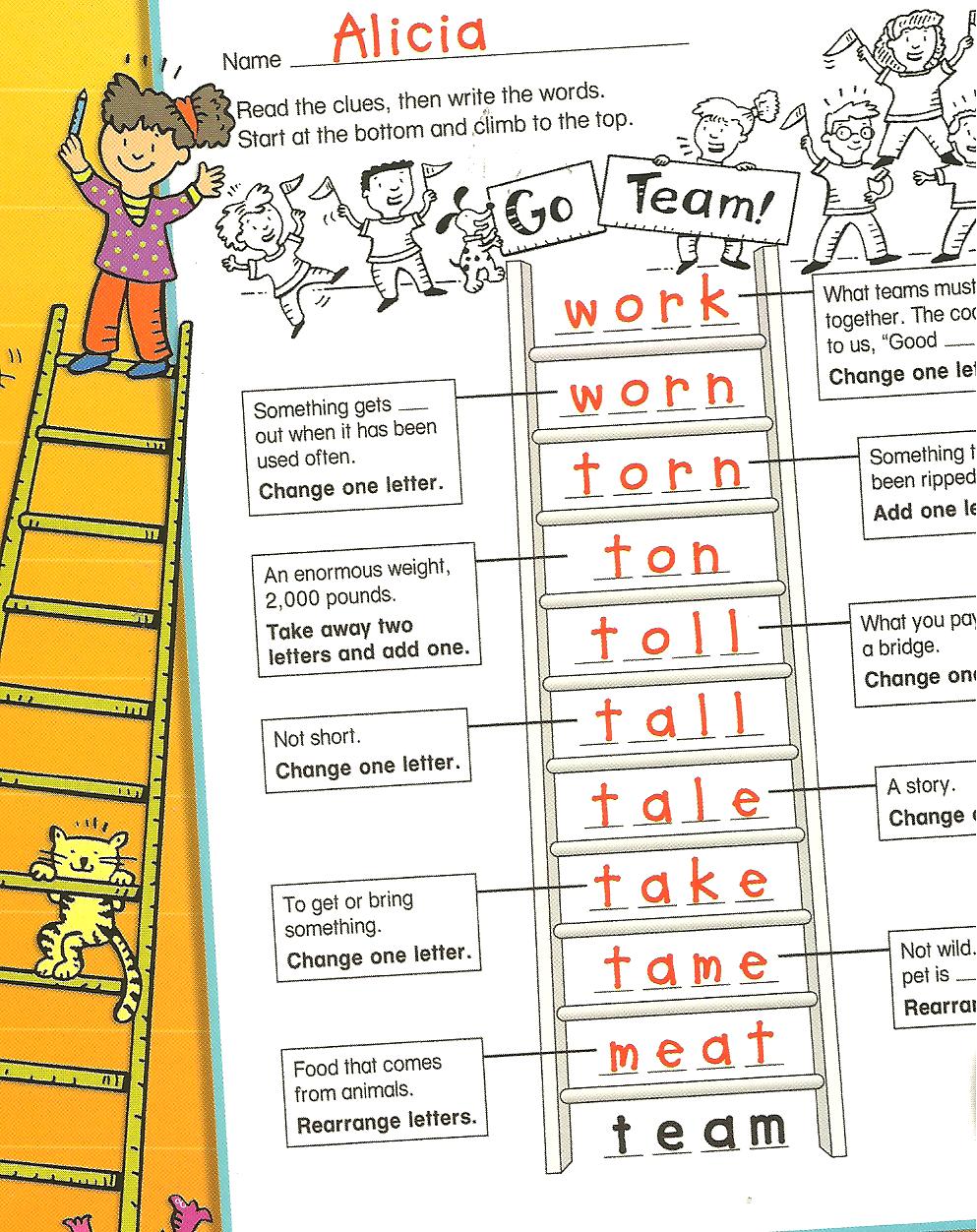 Multisensory Monday Word Ladders Ladder Learning Services LLC