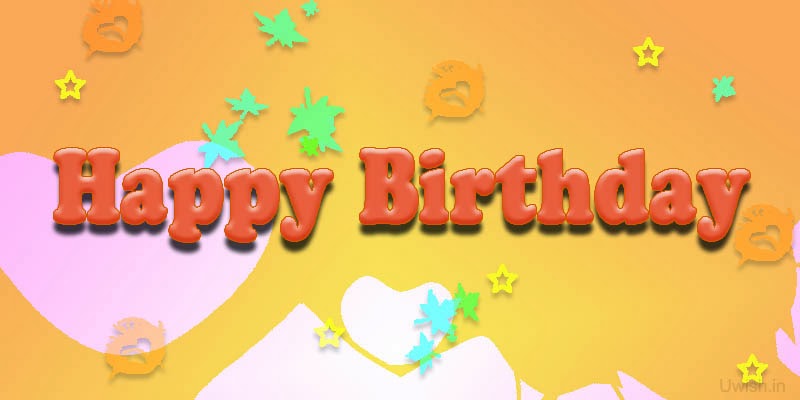 Birthday greetings and wishes with Colorful background
