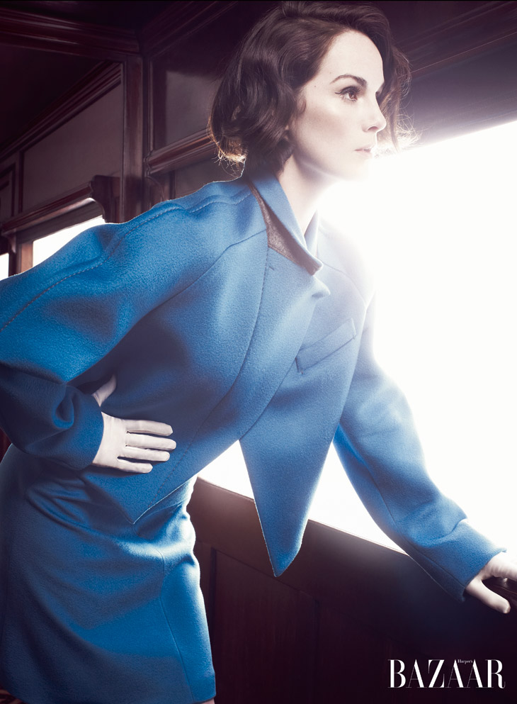 Michelle Dockery on Cover Magazine Photoshoot For Harper's Bazaar UK