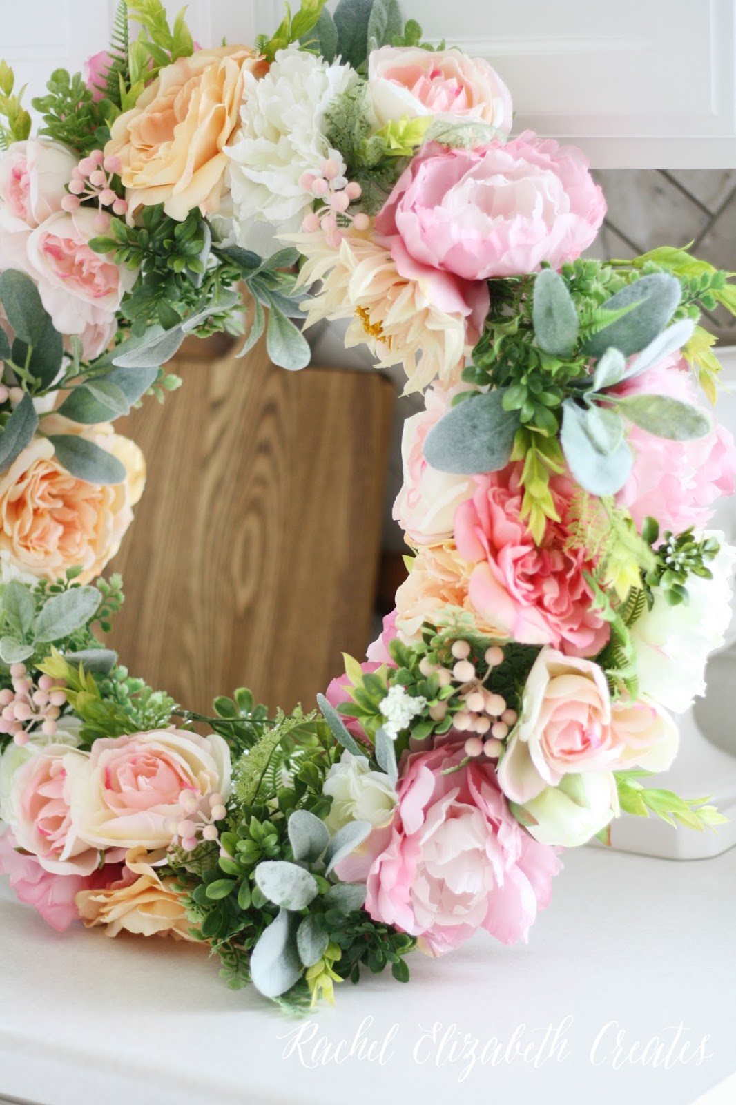 DIY Floral Wreath Tutorial Rachel Elizabeth Creates