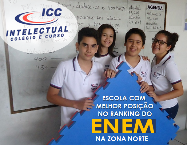 INTELECTUAL obtém a melhor posição no ranking do ENEM das escolas da ZONA  NORTE e está entre as melhores do RN!