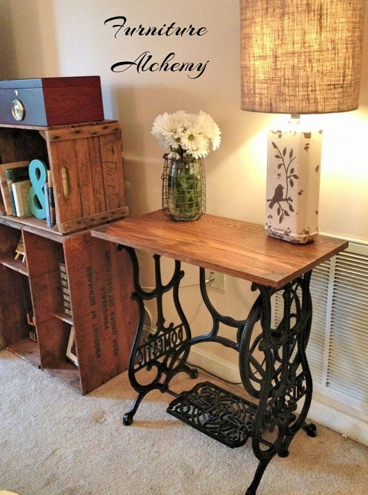 Repurposed Sewing Machine Tables Do it yourself ideas and projects