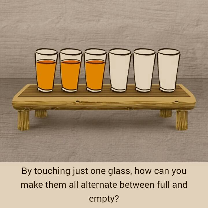 By touching just one glass... with ANSWER Forward Junction Puzzles