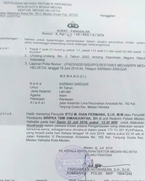 Sebulan Di Laporkan Pelaku Penganiayaan Belum Di Tangkap Polsek Helvetia Konfrontir Korban Dan Pelaku Target Operasi Com