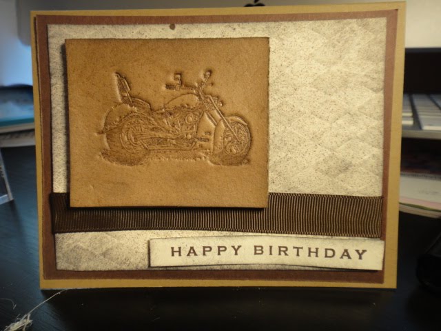 Nikki Scraps: Faux Leather Birthday Card