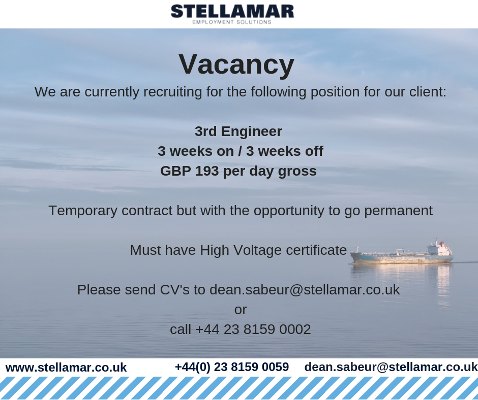 3rd Engineer Salary GBP 193 Per Day OfficiaI Info Seaman Jobsite 2023